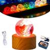 RONGJUEOZ Sfere di Vetro Lumina Noctis, Sfere Lumina Noctis, Sfere di Cristallo 7 Core Memories, Base Luminosa a LED, Lampada Spaziale, luci cosmiche calmanti, Decorazioni (Red)