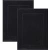 Betz Set di 2 scendibagni misure 50 x 70 cm 100% cotone scendibagno tappeto da bagno Premium qualità 650 g/m² 10 colori sono disponibili Colore nero