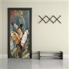 Generic Trompe l'oeil Adesivi per Porte Motivo a foglia di banano Autoadesiva Impermeabile,Vinile PVC, Carta da parati per pareti e porte poster per la camera da letto e il soggiorno 77 x 200 cm