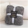 ENEN Flanella Coperta Plaid Pile Morbida Calda di Microfibra Letto Jacquard Copertina Invernale Singolo Matrimoniale per Divano Coperta Morbida Leggera (Grigio,150x200)
