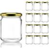Firmadigaranzia srl Barattoli in vetro per marmellate e omogeneizzati da 212 ml con tappo twist off 63MM 48pz - Vasetti vuoti in vetro da 106ml per marmellate, conserve, cinfetture e bomboniere