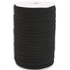 Bestewelry Fasce elastiche larghe 6 mm, con cordino elastico nero, piatto da cucito con bobina per fasce per capelli, vestiti, cucito, artigianato