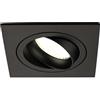 Ledvion - Faretti da incasso LED Siviglia, Nero, 5W, 4000K, Ø92 mm, Dimmerabile, Quadrato, 2 Anni di Garanzia