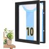Lizeboyi Cornice per Esposizione Maglia da Calcio, Q-uadro Espositore Magliette in Legno, Cornice Porta-Maglie per Calcio Basket Baseball, Decorazione per la Casa Ufficio Camera da L-etto, Regalo per Uomo