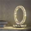 LAI HO Lampade Da Tavolo A LED in Cristallo, Lampada Da Comodino Moderna Per Camera Da Letto, Luce Notturna, Lampada Da Scrivania Da Comodino in Acciaio Inossidabile Moda Minimalista,Warm light,20*23cm
