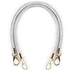 Morkite 2 Manici da Tasca in Pelle, 60CM Intrecciato Cinturiniin Pelle PU, con Ganci Metallici Catenaper, Manici Tracolla di Ricambio per Borse da Donna