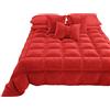 PETTI Artigiani Italiani - Trapunta in Morbido e Caldo Velluto 350 g/m², Piumone Matrimoniale, Double Face, Trapunta Matrimoniale: 260x270 cm, Rosso, 100% Made in Italy