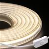 XUNATA Striscia LED COB 220V con Interruttore, Alta luminosità 288 LED/m, IP65 impermeabile, Nastri LED Flessibile Luce a Corda con Alimentatore (0.5m, Bianco Naturale)