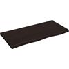 vidaXL Ripiano Marrone Scuro 100x50x(2-4) cm Massello Rovere Trattato