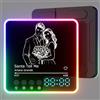 witfox Magnete da Frigorifero con Musica - Calamita Personalizzata con Fascia LED e Orologio, Targa Spotify Personalizzata per Amici, Famiglia e Coppie, Music Frigo Magnet con Foto e Canzone Spotify