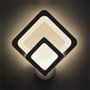 Partenopeautensili® Applique a led lampada per interno moderna doppio rombo luce da parete a muro lampada 12W illuminazione by universo (12W, Luce Bianca Naturale 4000K)