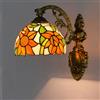 Mengjay Applique, lampada da parete con paralume vetro colorato e cornice in metallo, lampade da parete applique vintage per interni soggiorno corridoio scale corridoio