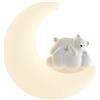 AoLa 12W LED Lampada da Parete Camera dei Bambini Luna Orso Applique da Parete Dimmerabile Letto Lampada Parete Camera da Letto Decorazione Mezza Luna Bambini Lampada Letto Decorativo Bianco