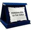 ATS Incisione Targhe & Timbri Targa Personalizzata con Astuccio in Velluto Blu - per Laurea, Premio, Pensionamento e Riconoscimento - Stile Classico o Pergamena