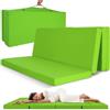 Beautissu Materasso da Campeggio Pieghevole per Ospiti Traspirante soffice | 120x195cm verde confortevole funzionale lettino da viaggio Microfibra brandina maniglia trasporto arrotolabile Campix