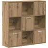 vidaXL Libreria Rovere Artigianale 90x28x90 cm in Legno Multistrato, libreria da Soggiorno, libreria autoportante, Mobile da Ufficio