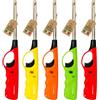 AkitaInk Set 5 Accendigas Lunghi Ricaricabili - Accendini per Cucina, Fornelli, Barbecue e Candele, Fiamma Lunga, Pratici e Facili da Usare