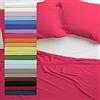 Tata Home Lenzuolo sopra 100% Cotone Misuracm 180x300 Letto da Una Piazza e Mezza Francese Colore Ciclamino Made in Italy 57 Fili al cm2
