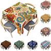 Odot Tovaglia Quadrata Antimacchia, Tovaglie da Tavola in Poliestere Boho Mandala 3D per Salotto Tavolino da caffè Pranzo Cucina Giardino Decorazione (Paisley Floreale,120x120cm)