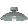L+ Plafoniera LED da Soffitto a Cupola in Metallo - Diametro 30cm - Attacco E27 Lampadina Esclusa - Made in Italy - Design Moderno per Cucina e Soggiorno (Verde Iceberg)
