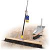 Novaliv - Set di scopa in crine di cavallo misto I Scopino con linguetta di gomma e scopa manuale I Scopa da cortile 80 cm con manico telescopico, setole morbide, set di scopa manuale, paletta, set di