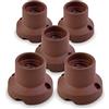 AMARCORDS - 5 Plafoniere in porcellana attacco e27 base applique portalampade vintage colore CORTEN