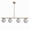 OISE ART STORE Trade Shop - Lampadario A Sospensione Oro con 4 Sfere Bolle Bianche in Vetro Attacco G9 33917 -