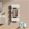 EMKE Scaldasalviette Elettrico con WIFI Termostato 104x50 cm, 600W Bianco, Scaldasalviette a Basso Consumo, Resistenza Riscaldante con Timer, Termoarredo Bagno, Scaldasalviette Elettrico Bagno