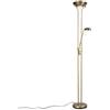 Qazqa diva - LED Dimmerabile Lampada da terra uplighter dimmer incluso Moderno - 1 luce - Ø 254 mm - Bronzo - Moderno - Soggiorno I Camera da letto I Sala da Pranzo I Cucina