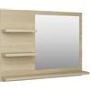vidaXL Specchio da Bagno Rovere Sonoma 60x10,5x45 cm Legno Multistrato