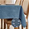 WAITER TREE Tovaglia rettangolare Blu Effetto Microvelluto Impermeabile 140 x 240 cm | Tovaglia antimacchia rettangolare lavabile per Natale stampata adatta per cucina sala da pranzo feste Natale e Capodanno