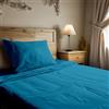 Ruggeri Set Lenzuola3 Pezzi Completo Letto, Piazza e Mezza, Cotone, Blu