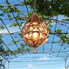 DUNMW Lampada a sospensione vintage Lampada da soffitto impermeabile per esterni Lampadario a sospensione in vetro in alluminio Illuminazione per portico, corridoio, villa, cortile, vigneto, E27