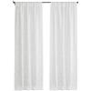 domus&trend Tenda Puro Lino 100% Made in Italy, Telo d'Arredo Grandi Altezze, Finitura Sartoriale Bastone e Binario, Semifiltranti 1 Pannello Tende per Interni Soggiorno (Bianco, 140 cm_x_280 cm)