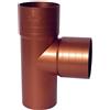 Generic Derivazione tonda 87.30° per pluviali - Colore Rame rosso - Diametro 80