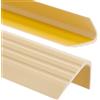 PerfectPVC Profilo per gradini in PVC autoadesivo 65x40mm 2,00m Profilo antiscivolo Profili per gradini Protezione per bordi e spigoli Profilo angolare in plastica per gradini Crema