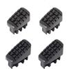 Hailo Set di piedi per scala - Piedi di ricambio per scale Hailo per uso domestico come L20, L40 BasicLine e L50, L60 StandardLine - Travi da 43 x 20 e 35 x 20 mm - 4 piedi per scala - Nero