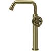 Essebagno Indus Rubinetto alto per lavabo oro spazzolato