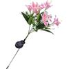 Hyuduo Lanterna Solare con Giglio, lissimo Design Simulato di Bouquet di Giglio, 7 Colori Che Cambiano, Palo Luminoso per Decorazione del Cortile, del Giardino, del Patio con Spina