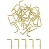 QUARKZMAN 150pz Ganci a Forma di L, 5/8 Pollici Ganci ad Angolo Retto Piccoli Ganci a Vite in Acciaio al Carbonio 7 Gancio ad Angolo Retto per Appendere, Oro