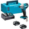 Makita DTD156RTJ - Avvitatore a impulsi + 2 batterie 18 V Li-Ion, 5 Ah, 155 Nm, con valigetta Makpac