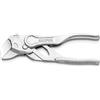 KNIPEX Pinza chiave XS pinza e chiave in un unico utensile cromata superficie ruvida con stampa 100 mm, 86 04 100