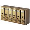 Alubox 27360-20 Alu Casellari Postali, Serie C/6.6-Box, 62x30x17.5, Bronzo