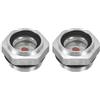 PATIKIL Aria Compressore Olio Mirino Vetro, 2pz M20*1,5 Maschio Filettatura Alluminio Lega Olio Liquido Livello Indicatore Aria Compressore Parti con O-ring