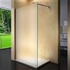 Yellowshop - Parete Doccia Fissa Walk In Cristallo 8 MM Trasparente O Puntinato Opaco Box Cabina Bagno Misure Cm 70 80 100 120 140 (Cm 100, PUNTINATO OPACO)