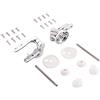 Sanitop-Wingenroth Set di cerniere per sedile WC in metallo e plastica, in acciaio inox, metallo, plastica, 65050 2
