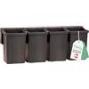 Raaco Cup set 2 Pannello Porta Attrezzi da Parete con 4 Contenitori, 10,7 x 40,7 x 15 cm. Peso: 0,43 kg, Capacità Massima 12 kg. Contenitore Porta Oggetti Ideale per Organizzare Piccoli Utensili.