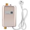 Wakects Scaldacqua istantaneo, display digitale, 3800 W, mini scaldabagno elettrico, 220 V, per e bagno, temperatura massima 55 ° C (rosso)