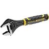 Stanley - FatMax FMHT13126-0 Chiave regolabile FatMax 8' bi-materiale con funzione di apertura rapida, dimensioni in pollici e metriche, foro per appendere, nero/giallo