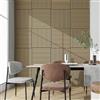 NEU.HOLZ Set di 12 Pannelli Murali 3D Fonoassorbenti 60x60 cm a Listelli Dritti per Pareti Soffitti Moduli Decorativi Copertura 4,32 m² - Effetto Rovere